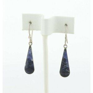 Sterling Silver Blue Sodalite Earrings Dangle Drop Earrings